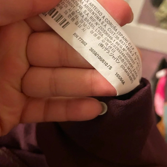 ZARA BURGUNDY LONG SLEEVE ROMPER - Picture 5 of 8